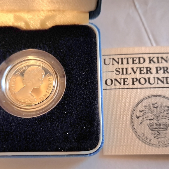 Royal Mint 1984 United Kingdom silver proof coin w COA - Picture 4 of 8